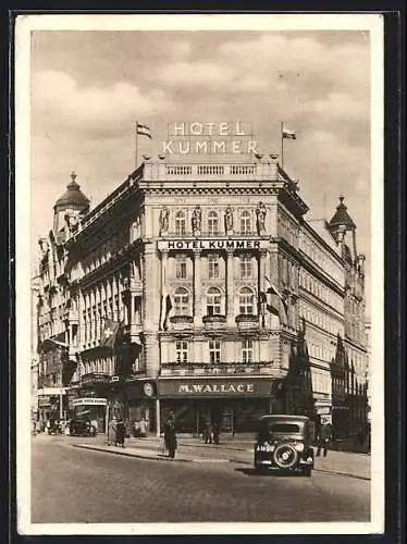 AK Wien, Hotel Kummer mit Strassenpartie