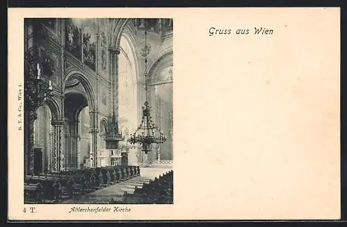 AK Wien, Altlerchenfelder Kirche, Innenansicht