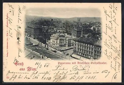 AK Wien, Panorama mit Deutschem Volkstheater