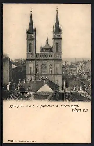 AK Wien, Pfarrkirche z. d. h. 7 Zufluchten in Altlerchenfeld