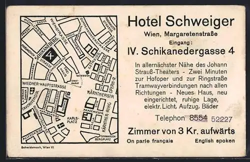 AK Wien, Hotel Schweiger, Schikanedergasse 4