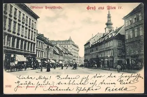 AK Wien, Geschäfte in der Wiedner Hauptstrasse