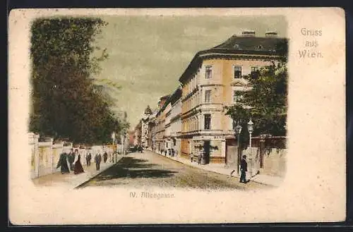 AK Wien, Passanten in der Alleegasse