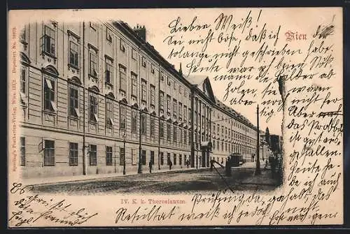 AK Wien, Strassenpartie am K. k. Theresianum