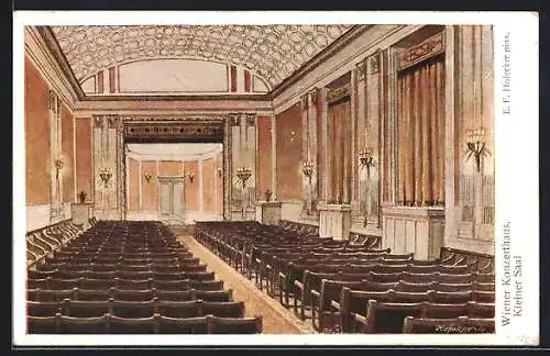 Künstler-AK Wien, Konzerthaus, Kleiner Saal