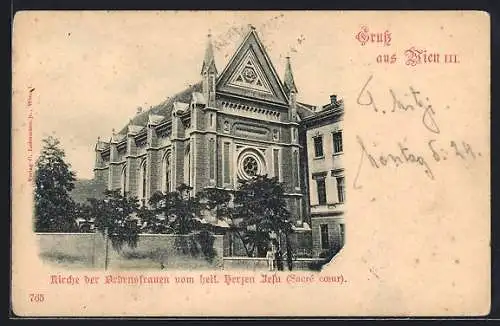 AK Wien, Kirche der Ordensfrauen vom heil. Herzen Jesu (Sacré coeur)