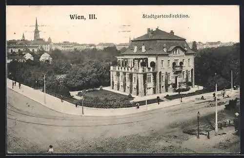 AK Wien, Passanten vor der Stadtgartendirektion