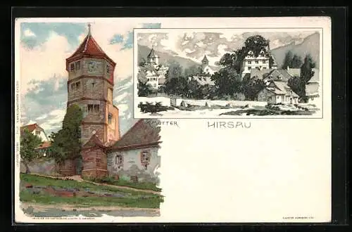 Künstler-AK K. Mutter: Calw-Hirsau, verschiedene Ortsansichten