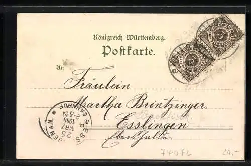 Künstler-AK Karl Mutter: Heilbronn, Stadtansicht vom Neckarufer aus