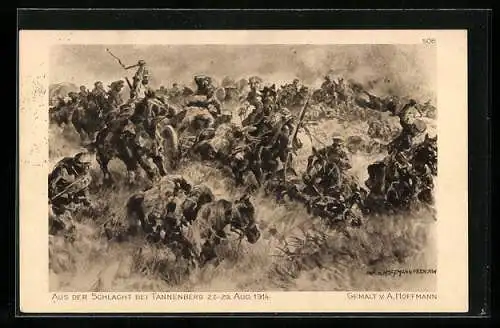 Künstler-AK Anton Hoffmann - München: Aus der Schlacht bei Tannenberg 1914
