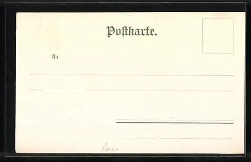 AK Schwarzwald-Postkarten No. 7, Mädchen an Briefkasten, Tracht