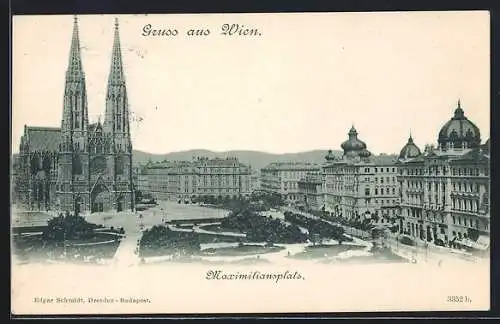 AK Wien, Blick auf den Maximiliansplatz