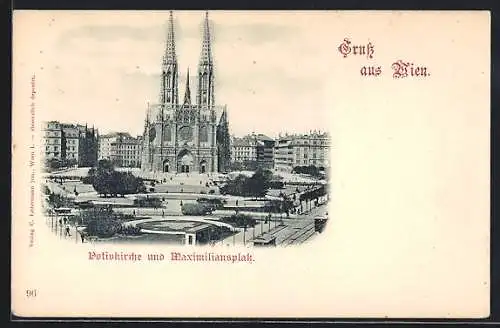AK Wien, Votivkirche am Maximilianplatz