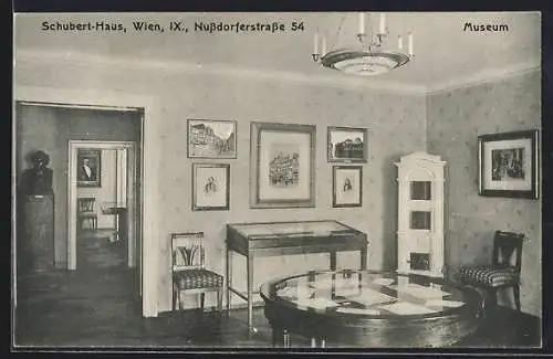 AK Wien, Museum, Schubert-Haus, Nussdorferstrasse 54, Innenansicht