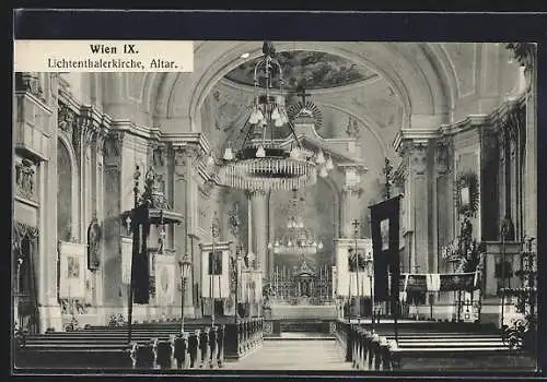 AK Wien, Altar in der Lichtenthalerkirche
