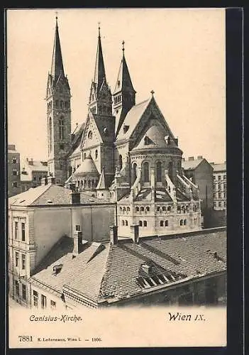 AK Wien, Die Canisiuskirche im Sonnenschein