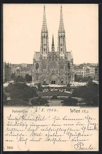 AK Wien, Blick auf die Votivkirche