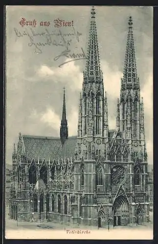 AK Wien, Blick auf den Eingang der Votivkirche