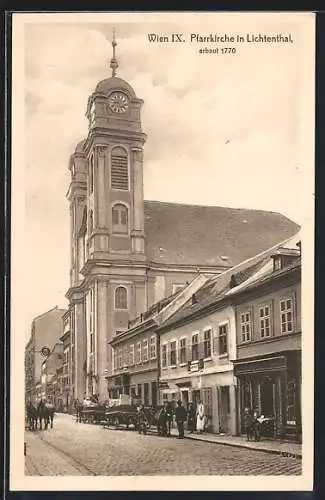 AK Wien, Pfarrkirche in Lichtenthal, erbaut 1770