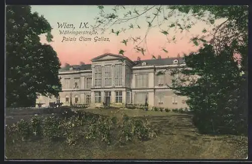 AK Wien, Währingerstrasse mit Palais Clam Gallas