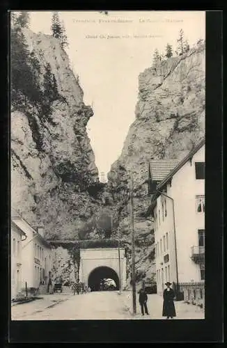 AK Le Col des Roches, Frontiere Franco-Suisse