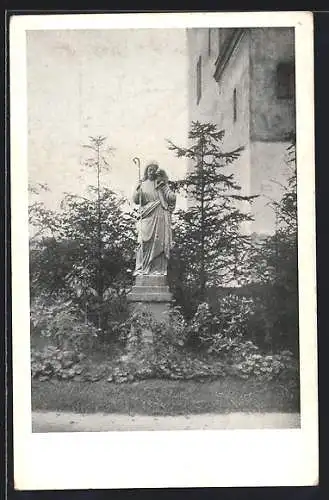 AK Wien, Philumenenkloster, Statue Jesus der gute Hirte