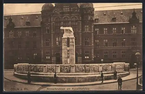 AK Köln a. Rh., Römerbrunnen am Appellhofplatz