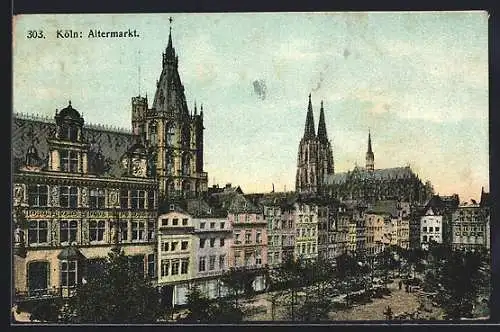 AK Köln, Altermarkt mit Kirche