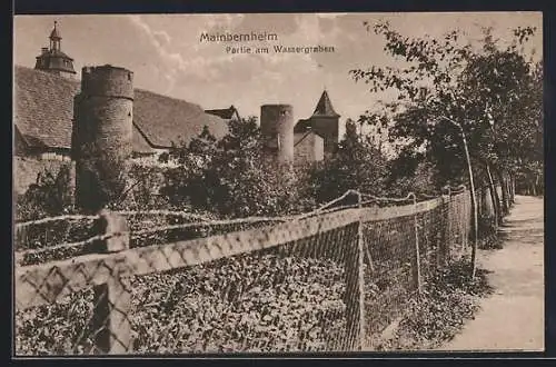 AK Mainbernheim, Partie am Wassergraben