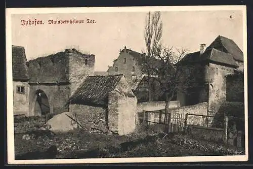 AK Iphofen, Gebäude am Mainbernheimer Tor