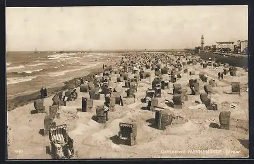 AK Warnemünde, Ostseebad, Strandpartie