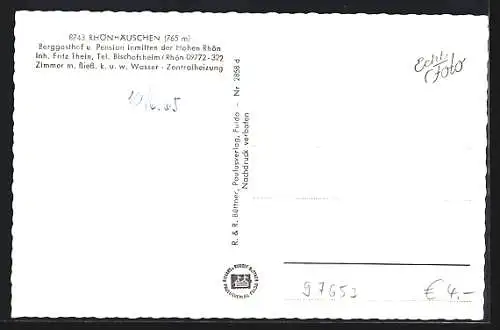 AK Bischofsheim /Rhön, Inneres vom Berggasthof Rhönhäuschen