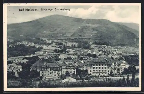 AK Bad Kissingen, Blick vom Stationsberg auf den Ort