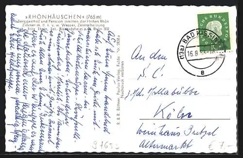 AK Bischofsheim / Rhön, Berggasthof Rhönhäuschen, Speiseraum