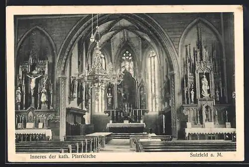 AK Sulzfeld a. M., Inneres der katholischen Pfarrkirche