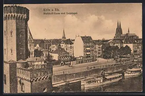 AK Köln a. Rh., Malakoff-Turm und Leystapel