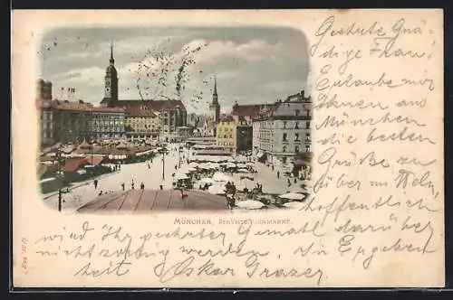 AK München, Ansicht vom Victualienmarkt