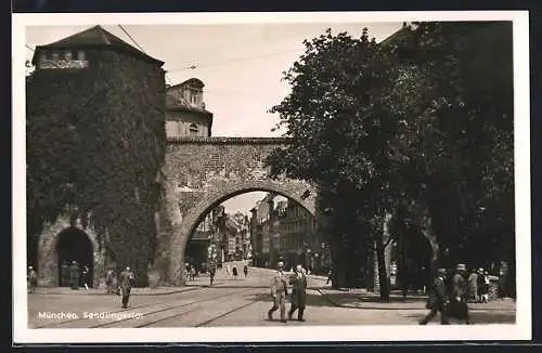 AK München, Strassenpartie am Sendlingertor