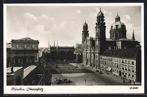 AK München, Blick auf den Odeonsplatz