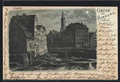 Lithographie Alt-Hamburg, Winserbaum