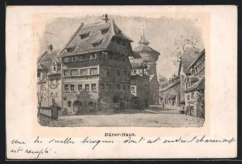 Künstler-AK Nürnberg, Ansicht vom Dürer-Haus