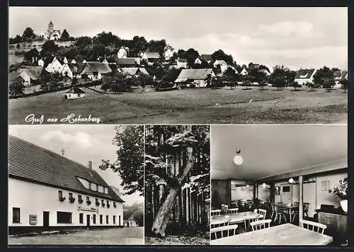 AK Hohenberg / Ellwangen, Pension und Gasthaus und Metzgerei zum Löwen von Hermann Merz