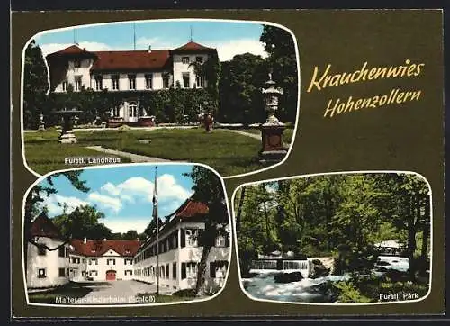 AK Krauchenwies /Hohenzollern, Malteser-Kinderheim im Schloss, Fürstl. Landhaus