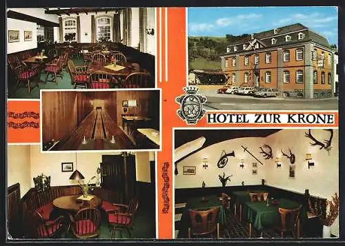 AK Burgbrohl, Hotel-Restaurant zur Krone, Kegelbahn