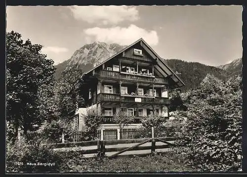 AK Oberstdorf /Allgäu, Hotel Fremdenheim Bergidyll
