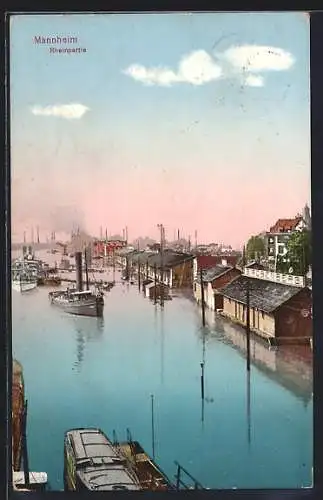 AK Mannheim, Rheinpartie, Dampfer