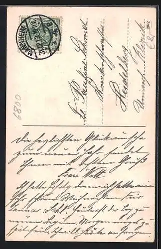 AK Mannheim, Rheinpartie, Dampfer