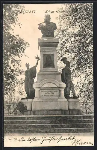 AK Rastatt, Krieger-Denkmal 1870-1871