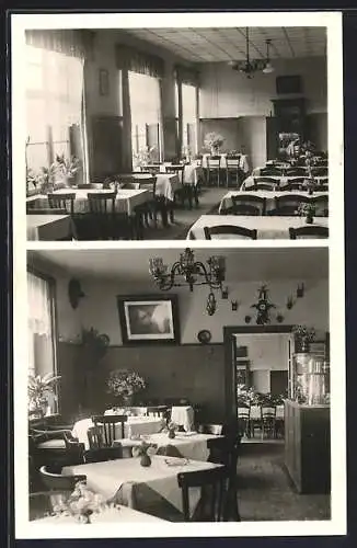 AK Wassenach, Gasthof Adams, Innenansichten