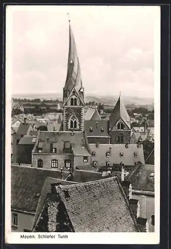 AK Mayen, Schiefer Kirchturm